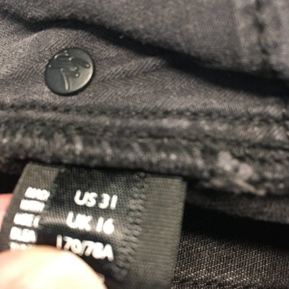 We the Free by Free People (31) Black Distress Denim Mini Skirt - Picture 9 of 9